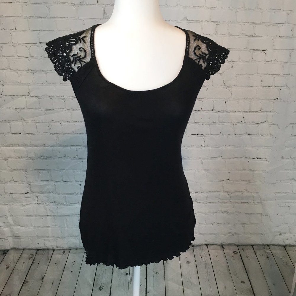a.n.a black blouse with lace back - PM(US)